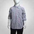 SHOISHOB BANGLADESH White Color Cotton Check Patterned Full Sleeves Boys Shirt for Boys Summer Collection. 