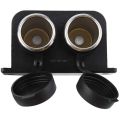 2X Lighter Socket 12V Waterproof Dual Power Plug Outlet with Wire for Car Motorcycle Scooter Boat ATV Rv. 