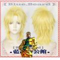 Jojo's Bizarre Adventure Young Dio Brando Cosplay Wig Short Blond Fluffy Layered Hairpiece DIO Costume Role Play Wigs + Wig Cap. 