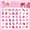 100Pcs/Box Sanrio Kawaii Stickers Mymelody Kuromi Cute Anime Cartoon Decoration Stickers Stationery Transparent DIY Waterproof PVC Stickers for Children Girls Toys Gifts. 