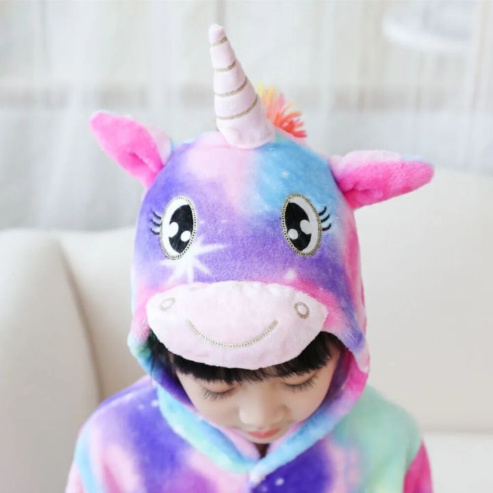 Kigurumi%20Husky%20Children%20Bathrobe%20Bath%20Robe%20Autumn%20Winter%20Animal%20Unicorn%20Hooded%20Pajamas%20For%20Boys%20Girls%20Towel%20Robes%20Kids%20Nightgown%20-%20Image%204