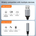 USB To 3.5mm Adapter External Sound Card Earphone Converter For PC Laptop Surface PS5 4 TRRS CTIA OMTP. 
