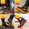 Steel Toe Safety Boots Footear Men Women Work Shoes Breathable Lightweight Work Boots Men Safety Shoes Indestructible Boots Male BunnyGarden.