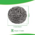 6Pc Stainless Steel Dish Scouring Pad Pot Scrubber Stainless Steel Scrubber, Steel Wool Scrubber, Metal SpongeSteel Wire Ball Scrubbing Brush.