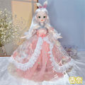 High value 6 minutes 30 cm Internet celebrity doll Douyin with the same BJD little princess set girl birthday gift toy. 
