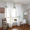 Window White Sheer Curtains 108 Inches Long 2 Panels Sheer White Curtains Clear Curtains Basic Rod Pocket Panel.