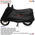 Full Water Resistant Universal Light Weight (7 Feet) Bike Dust Cover with Storage Bag-Black & Blue (Standard)).