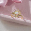 Rapunzel Sun Ring Women Girls Fashion Engagement Party Jewelry Accessories Gold Plated Adjustable Princess Sun Ring Gift For Her.