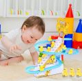 9 Piece Nextake Duck Slide Toys Set Products Fun Automatic Stairs-Climming Duckling Cartoon Race Track Small Beautiful Pongwin Slide Toys Lights. 
