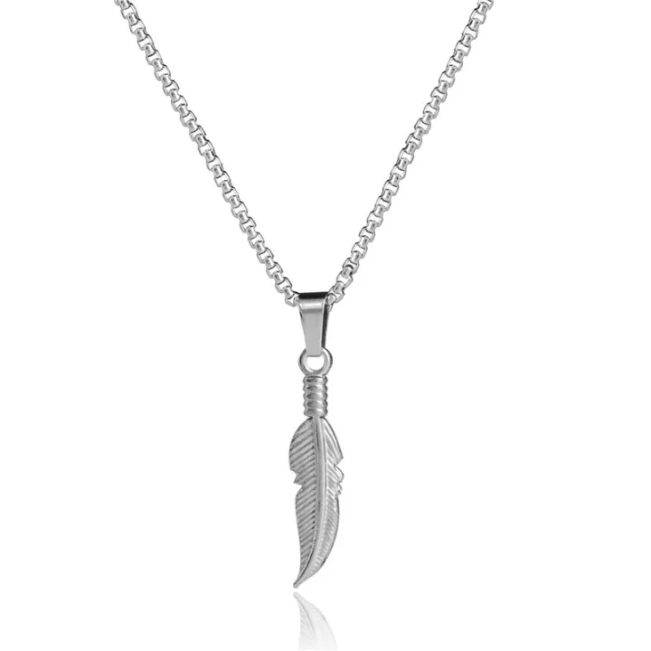 Stainless%20Steel%20Necklaces%20Long%20Feathers%20Hip%20Hop%20Pendant%20Chain%20Choker%20Charm%20Fashion%20Necklace%20for%20Men%20Jewelry%20Party%20Friends%20Gift%20-%20Image%204