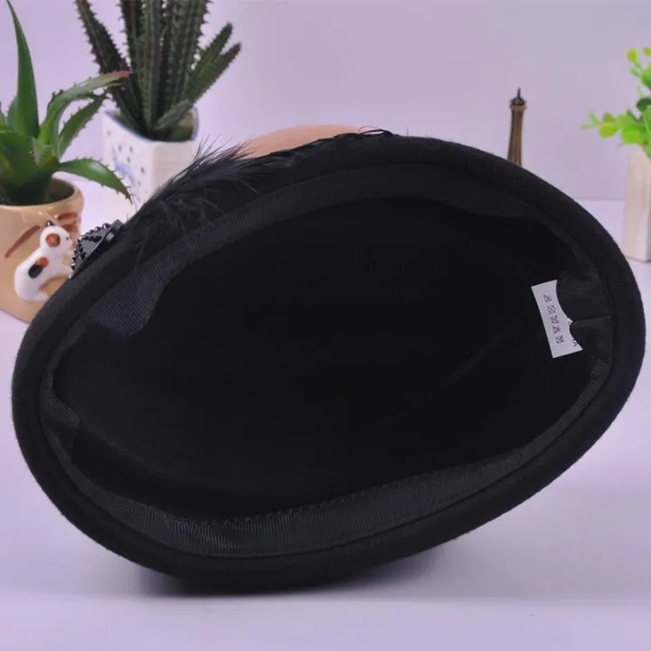 Luxury%20Feather%20Wool%20Beret%20Hat%20For%20Women%20Russian%20Vintage%20Pure%20Wool%20Felt%20Winter%20Ladies%20Fedora%20Hat%20Stewardess%20Cap%20Warm%20hats%20-%20Image%208