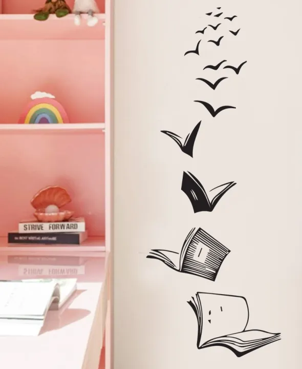 Open%20Books%20Fly%20Birds%20Wall%20Sticker%20Library%20Classroom%20Home%20Bedroom%20Wall%20Decal%20-%20Image%203