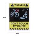 DONT TOUCH MY BIKE Bicycle Decorative Warning Sticker Waterproof Decal (B). 
