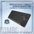 A4TECH Fstyler FG1112 Wireless Keyboard And Mouse Combo - 2.4 GHz Wireless - Sleek Round-Square Keycaps - 1200 DPI - Black. 