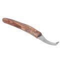 Chisel Tool Steel Hoof Knife RightHanded Curved Hoof Knife Cleaner with Wooden Handle. 