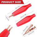 20 Mini Toothless Alligator Test Clips,Solid Copper Clips Electrical. 