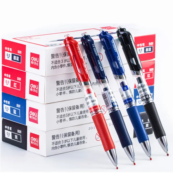 Deli%20S01%20press%20gel%20pen%200.5mm%20bullet%20pen%20spring%20head%20black%20student%20note-taking%20office%20signature%20pen%20-%20Image%205