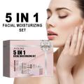 5 In 1 Face Cream Moisturizing Whitening Anti Wrinkle Aging Fade Spots Shrink Pores Skin Care Set Facial Exfoliating Mousse.