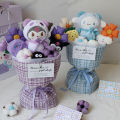 Sanrio Kuromi Plush KT Flower Bouquet Cartoon Hellokitty Cinnamoroll Stuffed Plush Toy Kawaii Decor Doll Girl Valentine Gift. 