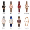 Fashion Women Watches Luxury Magnet Buckle Flower Rhinestone Watch Ladies Quartz Wrist Watch Bracelet Set Reloj Mujer. 