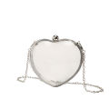 2023 New Dinner Bag, Acrylic, Mini Love Clutch, Transparent Chain, Crossbody E-commerce, Amazon Exclusive. 