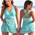 2022 Hollow Out Splicing Bikini Swimsuit Women Two Pieces Swimwear Brazilian Tankini Set Female Beachwear Bathing Suit 6XL. 