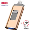 U disk 4-in-1 mobile phone OTG flash drive is suitable for Apple Android computer typec cross-border 128G 1T U disk. 