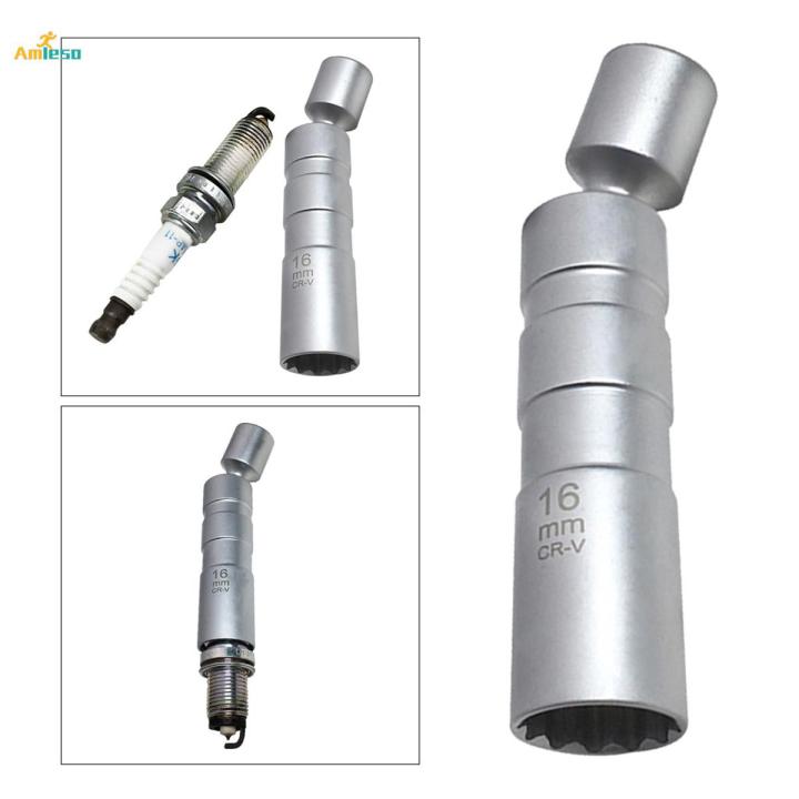 16mm Magnetic Thin Wall Swivel Spark Plug Socket Removal Tool 12 Pt 3/8'' Drive
