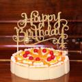 Shiny Happy Birthday Cake Topper Cake Picks Cake Banner Decoration Topper Toothpick Lovely Star Cupcake Toppers Birthday Party.