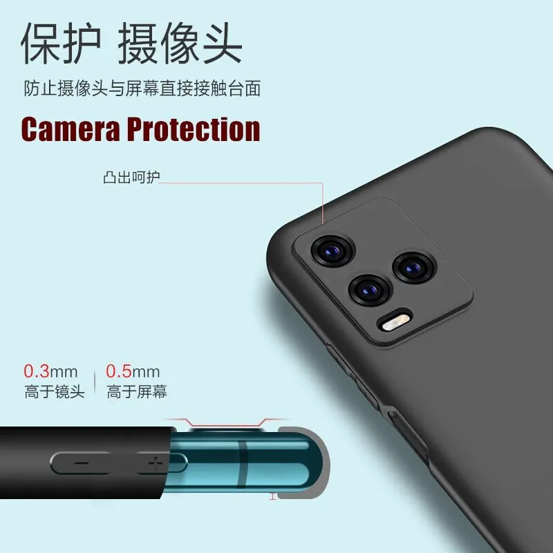 HHUAN Custodia per Vivo Y33s (6.58), 2 Pezzi Trasparente Anti Graffio in TPU Custodia Protettiva, Ultra Sottile Bumper Morbida Silicone Cover per Vivo Y33s - Clear + motivo HHUAN Custodia per Vivo Y33s (6.58), 2 Pezzi Trasparente Anti Graffio in TPU Custodia Protettiva, Ultra Sottile Bumper Morbida Silicone Cover per Vivo Y33s - Clear + motivo