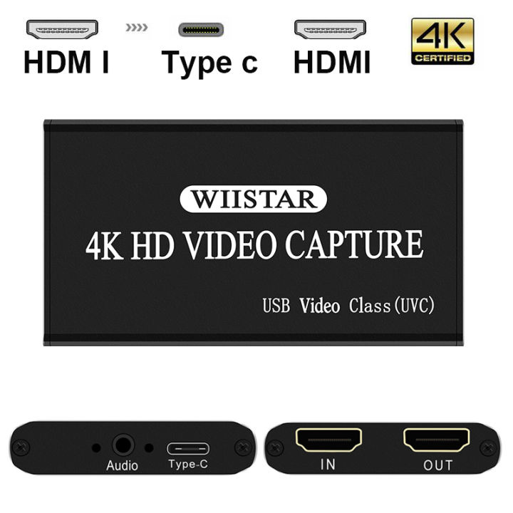 Usb 2.0 Hdmi Audio Video Capture Device Hd 4k 30hz Live Stream Game Capture For Win8 10 Mac Linux