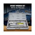 40 in 1 Metal Screwdriver Socket Set Bit Tool Kit Jackly Combination Wrench Tool. 