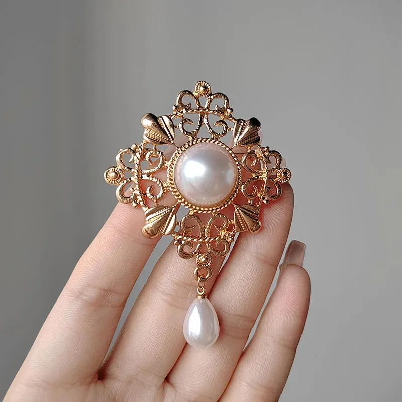 Pearl Design Brooch Hijab Safety Pin for Girls and Women Daraz