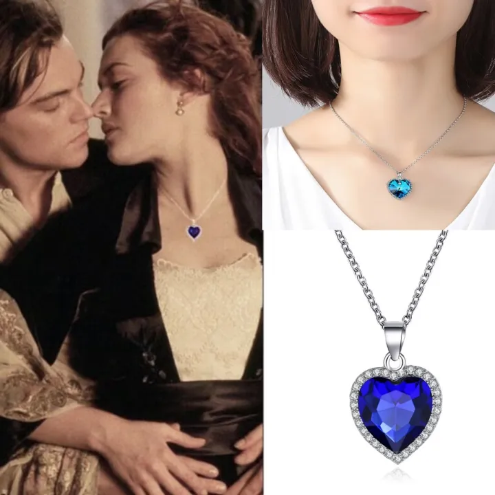 Blue%20Titanic%20Heart%20Of%20The%20Ocean%20Necklaces%20With%20Link%20Chain%20-%20Image%202