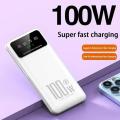 100000mAh 100W Super Fast Charging Power Bank Portable Charger Battery Pack Powerbank for iPhone Huawei Samsung New. 