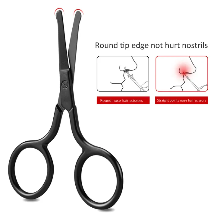 Nose%20Hair%20Scissors%20Rounded%20Tip%20Moustache%20Beard%20Facial%20Eyebrow%20Scissor%20Trimmer%20-%20Image%203