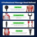 Mini Massager Deep Tissue Therapy Gun Powerful, Handheld Massage Gun for Deep Tissue Relief - Compact & Elegant Design, Massage Gun with 6 Speeds and 4 Massage Heads, 10 mm Amplitude Electric Hand Massager Fascia Deep Tissue for Neck Shoulder (GREEN). 