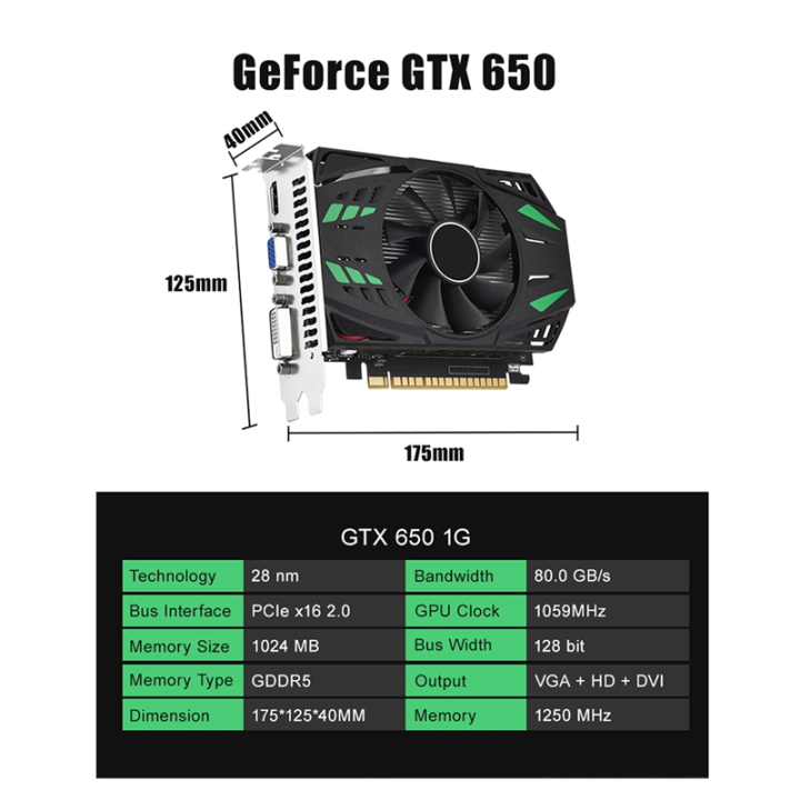 GTX%20650%201GB%20GDDR5%20Graphics%20Card%20128%20Bit%201059MHz%201250%20MHz%2028%20Nm%20PCle%20X16%202.0%20VGA+HD+DVI%20Video%20Card%20Easy%20to%20Replace%20-%20Image%205