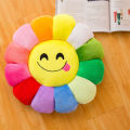 Multicolor sunflower shape face Cushion plush soft cushions. 
