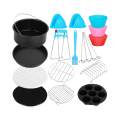 Air Fryer Accessories Silicone Mitts Food Tongs Grill Rack Air Fryer Liners for BBQ Kitchen.