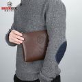 Men's Handbag Soft Authentic Leather Tactile Feel Large Capacity Clutch Casual Clutch Men's Wallet Envelope Package Fashion.