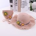FEEDDI New infant girl cap beach cap cap beach straw hat cap baby baby shading summer fisherman cap. 