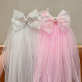 Children's veil girl super fairy birthday crown hair ornament baby princess dress tiara little girl photo shoot hairpin hairpin.