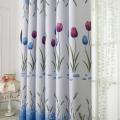 Tulips Print Blackout Window Curtain Punching Purdah Shading Screen Drape.