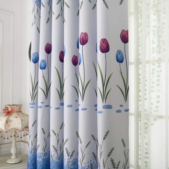 Tulips%20Print%20Blackout%20Window%20Curtain%20Punching%20Purdah%20Shading%20Screen%20Drape%20-%20Image%207