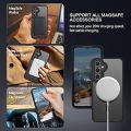 For Samsung Galaxy S25/S25 FE/S24/S24 FE/S23FE /S23 plus/S24 plus/ S25 plus MagSafe Compatible Shockproof Transparent Slim Fit Wireless Charging supported Frosted Border Phone Back Case Mobile Cover. 