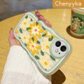 Chenyyka For Realme 9i Case Fashion Literary Flower Pattern Colorful Lovely Wave Border Soft Clear Shockproof Phone Cases Creative Camera Transparent Casing Simple Gentle Protective Cover. 