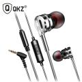 QKZ DM9 Zinc Alloy HiFi Metal Earphone Heavy Bass Music Headset with Mic - Headphone.
