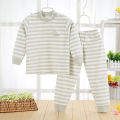 Colorful cotton suit boys and girls autumn clothes and pants Children's underwear set baby long sleeves and trousers One piece on behalf of the hair. 