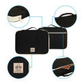 A4 Document Storage Bag Waterproof Oxford Cloth Multifunctional Business Organizer Bag File Folder Stationery Organizer Zipper (Black).